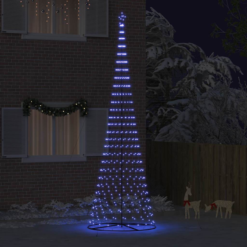 LED Christmas Tree with 550 LEDs Blue 160 x 160 x 500 cm Metal